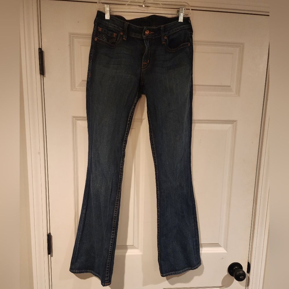 PRVCY Stretchy Dark Wash flare jeans Size 30